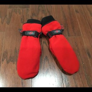 Z Flow WINDSTOPPER red fleece mittens S